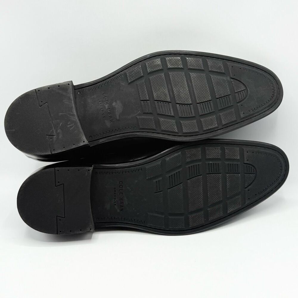 COLE HAAN GRAND OS Men's Dress Shoes Moc Toe Loafers Black Leather - US 15 Wide - Picture 12 of 13